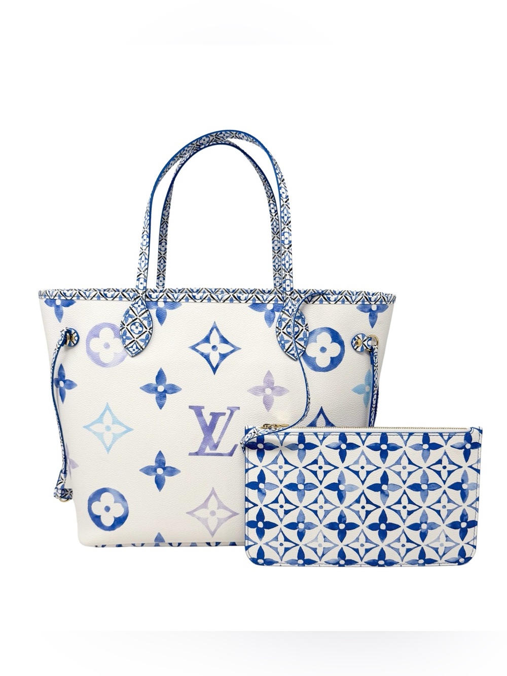 Louis Vuitton By the Pool Monogram Giant Neverfull MM Tote Blue Limited Edition